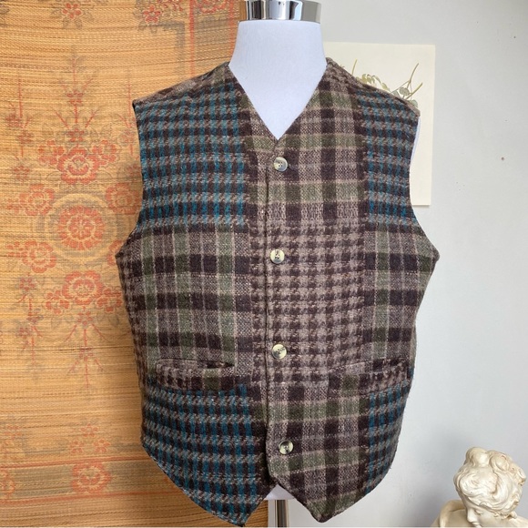 Vintage Other - Vintage Tweed Wool Plaid Sweater Vest